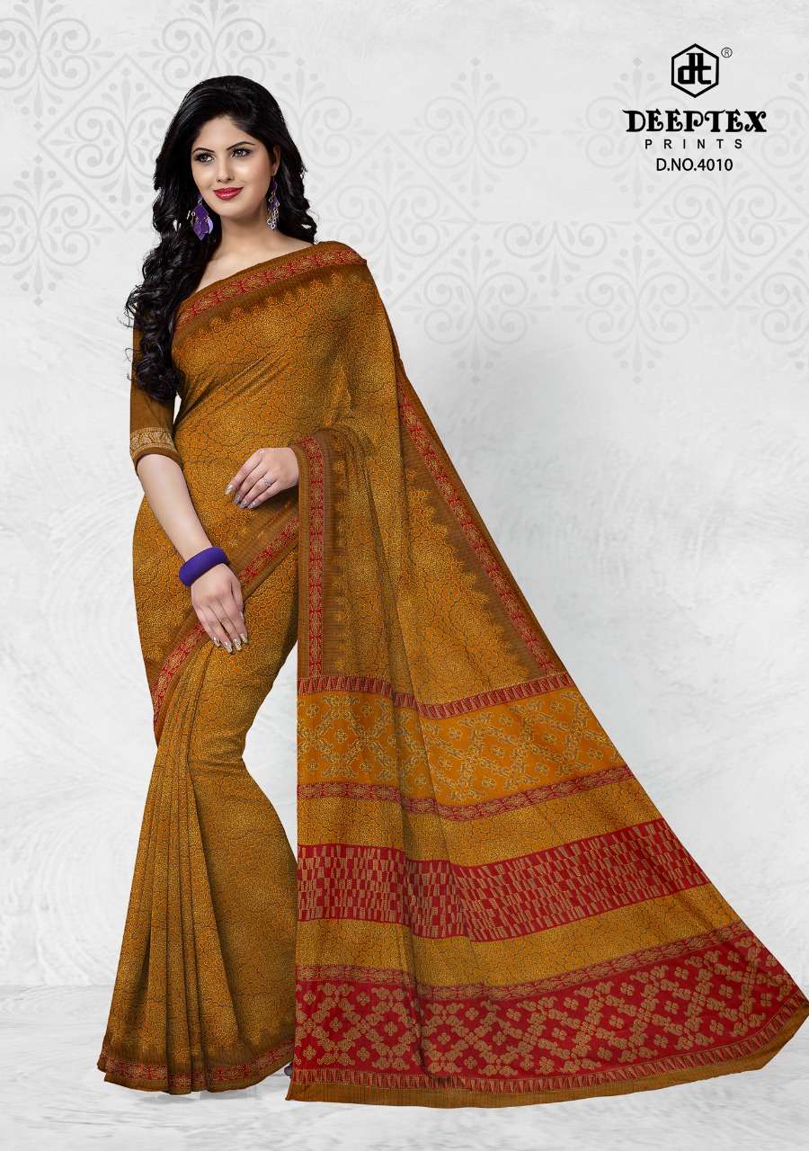 Deeptex Prime Time Vol 4 Pure Cotton Printed Sarees On Wholesale