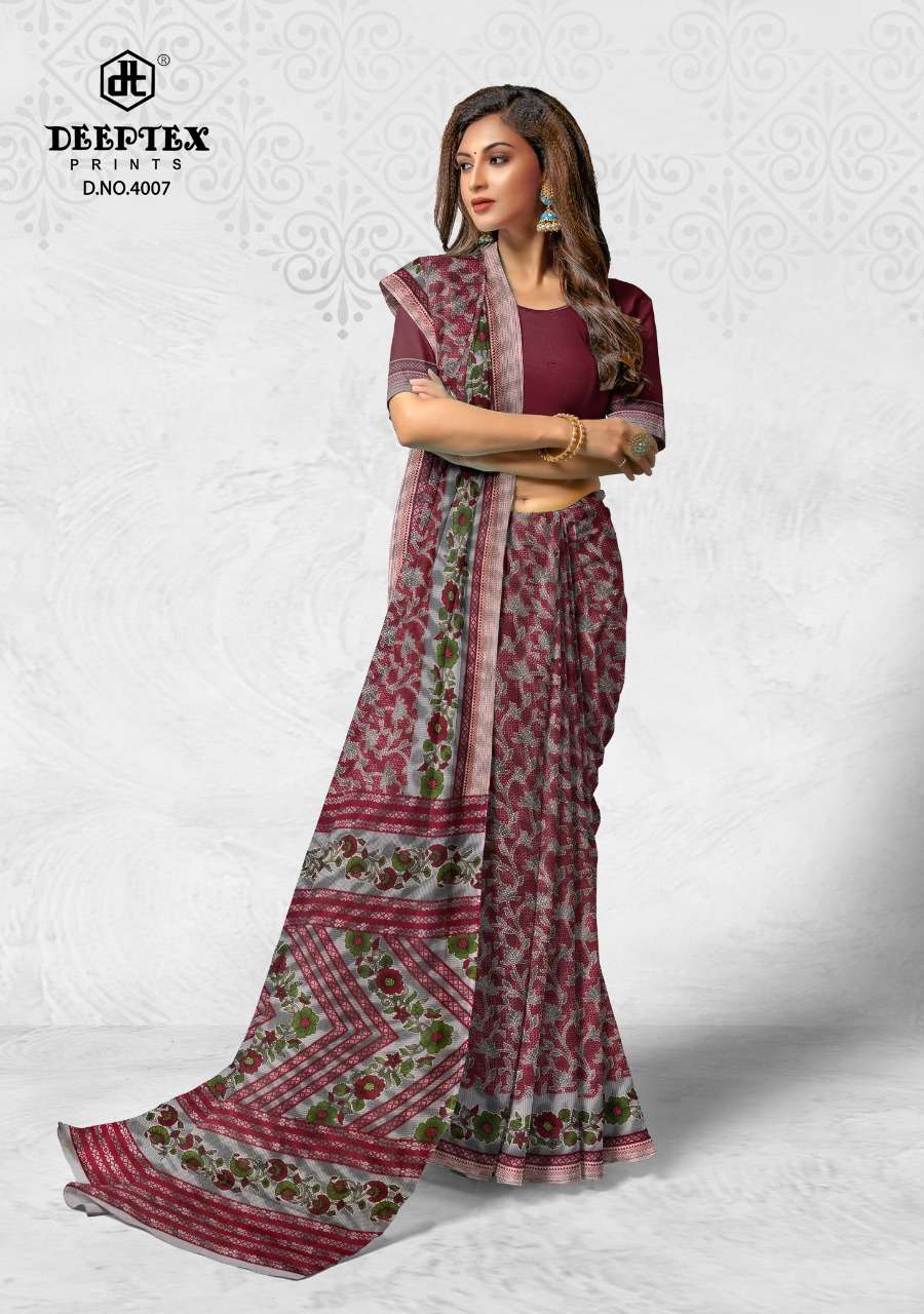 Deeptex Prime Time Vol 4 Pure Cotton Printed Sarees On Wholesale