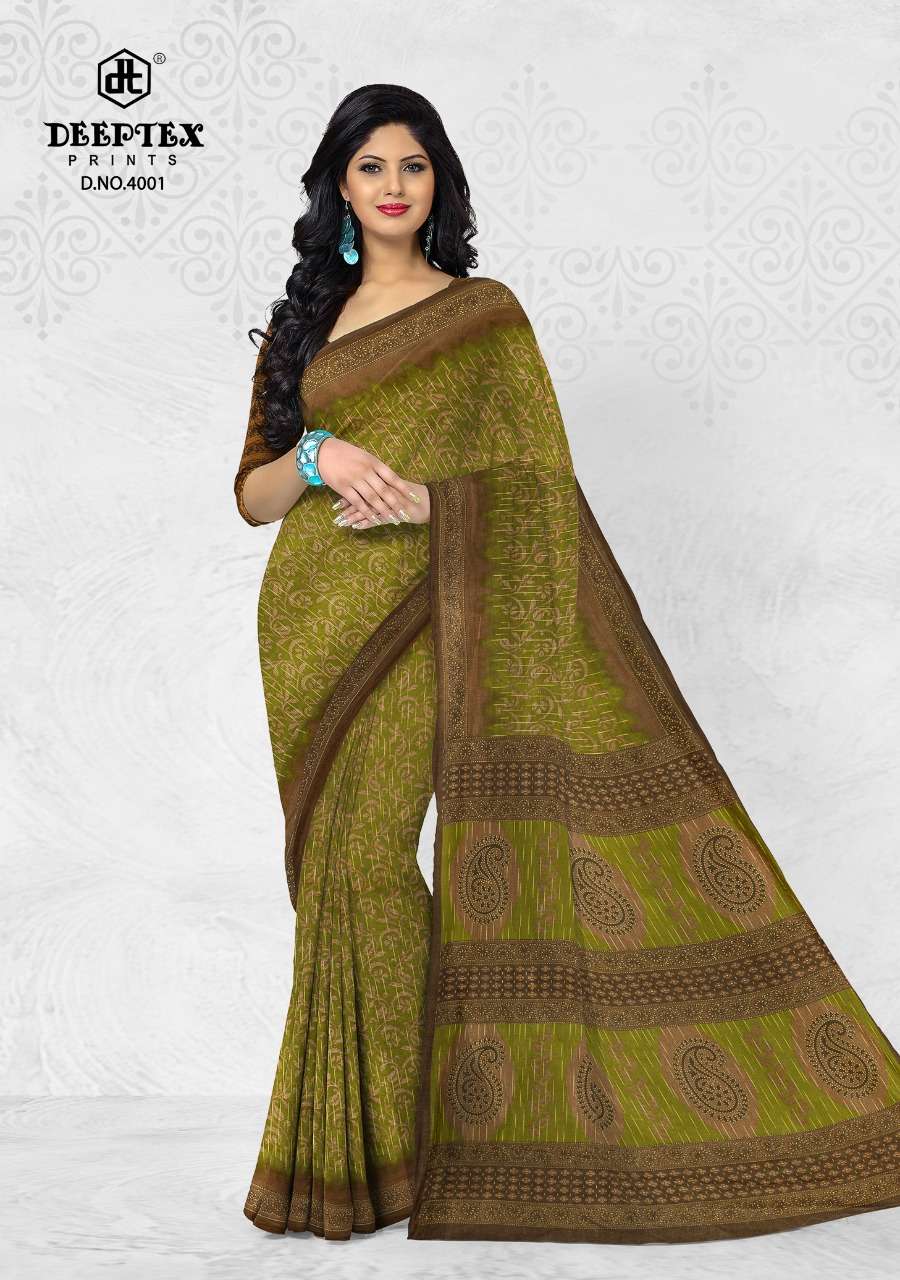 Deeptex Prime Time Vol 4 Pure Cotton Printed Sarees On Wholesale