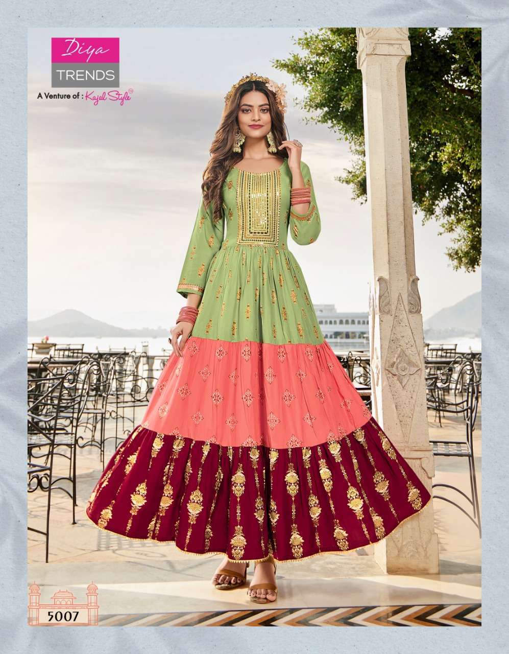 Diya Trends Groom Vol 5 Rayon Gold Prints With Fancy embroidery Work On Wholesale
