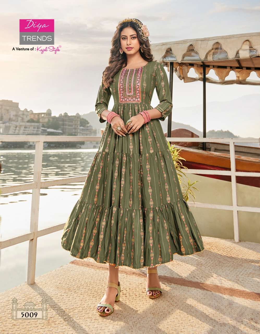 Diya Trends Groom Vol 5 Rayon Gold Prints With Fancy embroidery Work On Wholesale