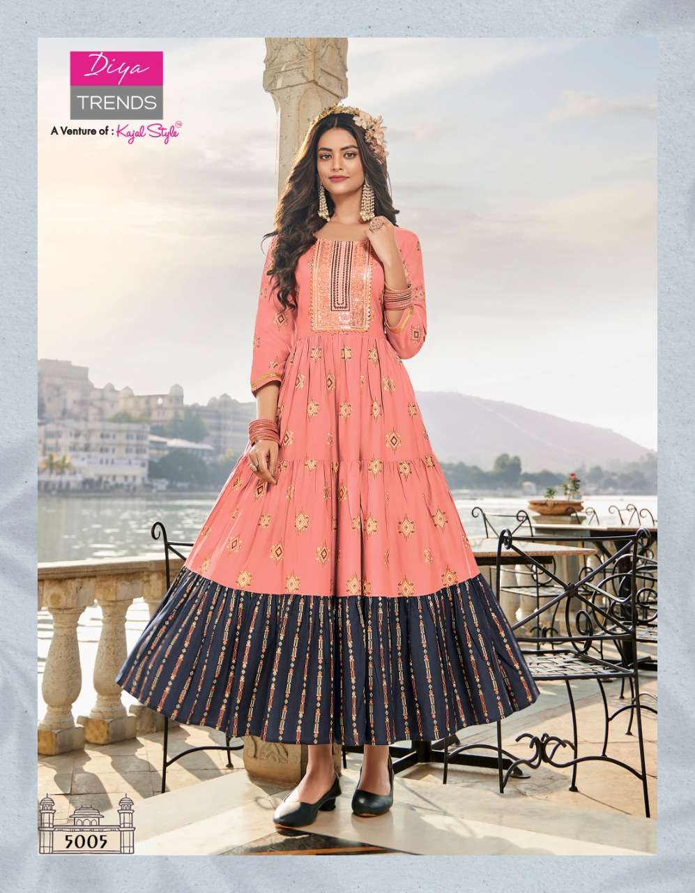 Diya Trends Groom Vol 5 Rayon Gold Prints With Fancy embroidery Work On Wholesale