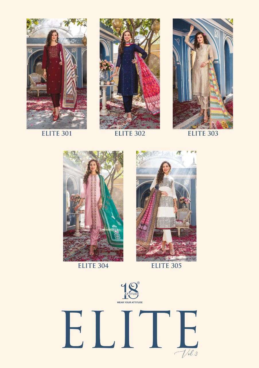 Elite Vol - 03 Pure Chanderi Heavy Embroidery With Handwork On Wholesale
