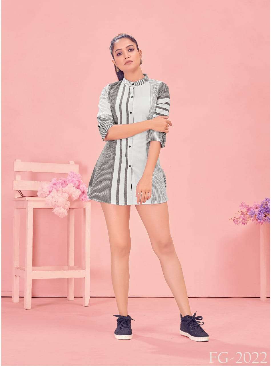 Fashion Galleria Daisy Vol 1 Pure Khadi Full Stitched Tunics Shirts On Wholesale