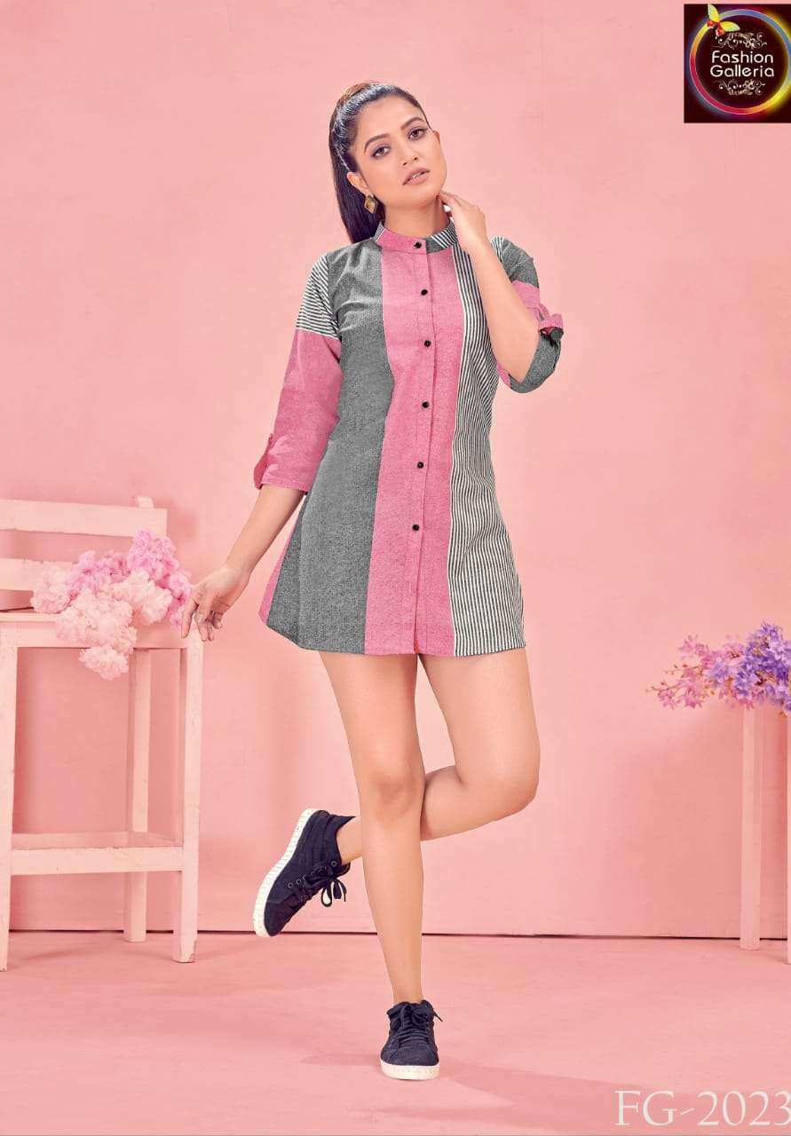 Fashion Galleria Daisy Vol 1 Pure Khadi Full Stitched Tunics Shirts On Wholesale