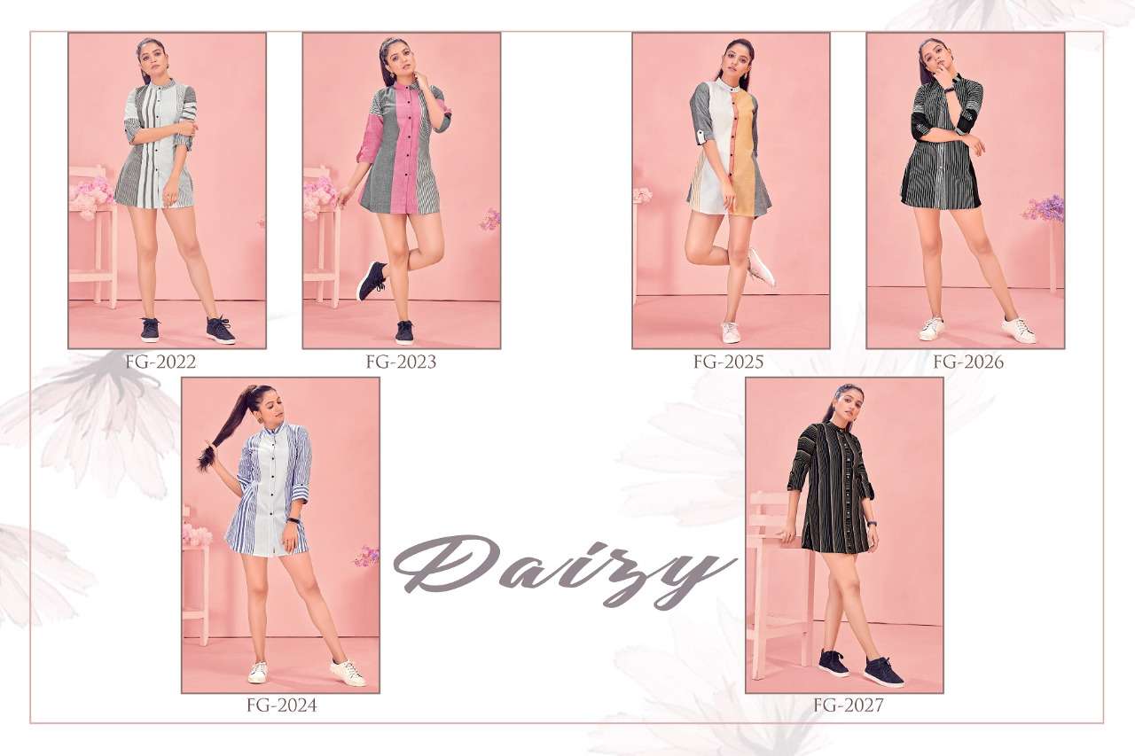 Fashion Galleria Daisy Vol 1 Pure Khadi Full Stitched Tunics Shirts On Wholesale