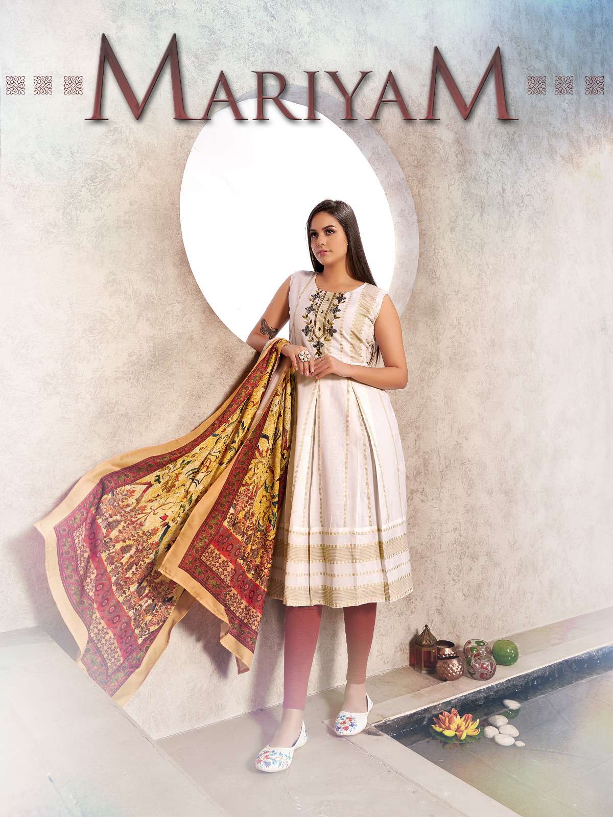 Fashion Galleria Mariyam Vol 1 Mal Cotton Kurtis With Dupatta On Wholesale