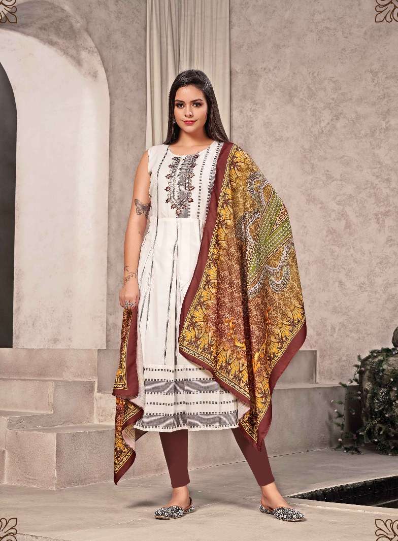 Fashion Galleria Mariyam Vol 1 Mal Cotton Kurtis With Dupatta On Wholesale
