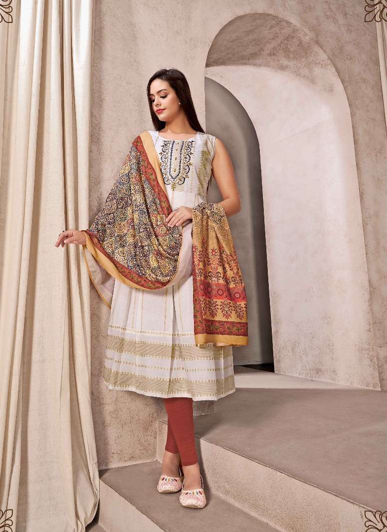 Fashion Galleria Mariyam Vol 1 Mal Cotton Kurtis With Dupatta On Wholesale