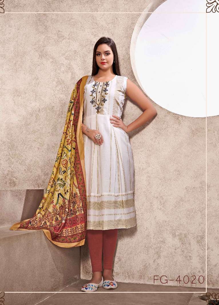 Fashion Galleria Mariyam Vol 1 Mal Cotton Kurtis With Dupatta On Wholesale