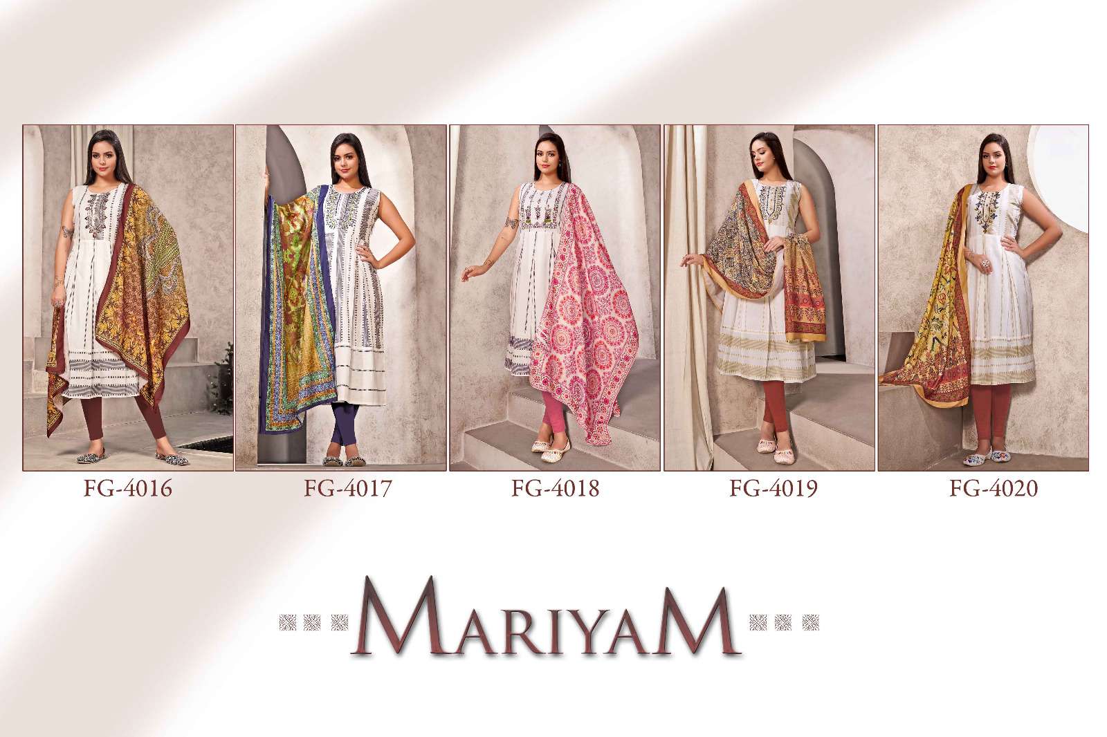 Fashion Galleria Mariyam Vol 1 Mal Cotton Kurtis With Dupatta On Wholesale