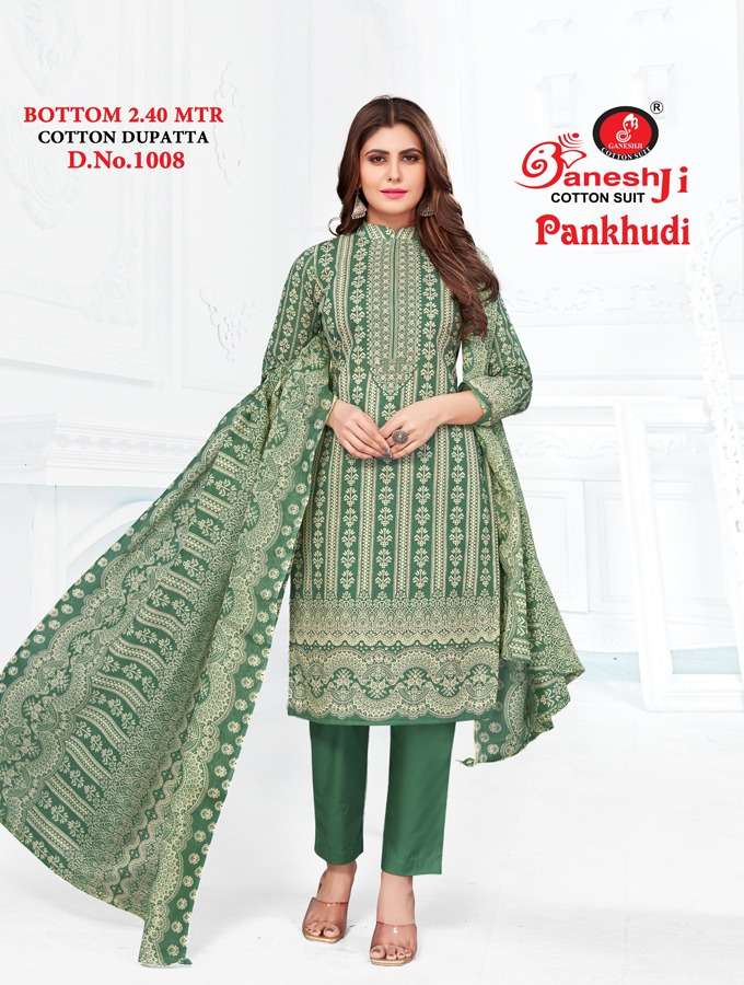 Ganeshji Pankhudi Vol 1 Heavy Cotton Unstitched Dress Materials On Wholesale