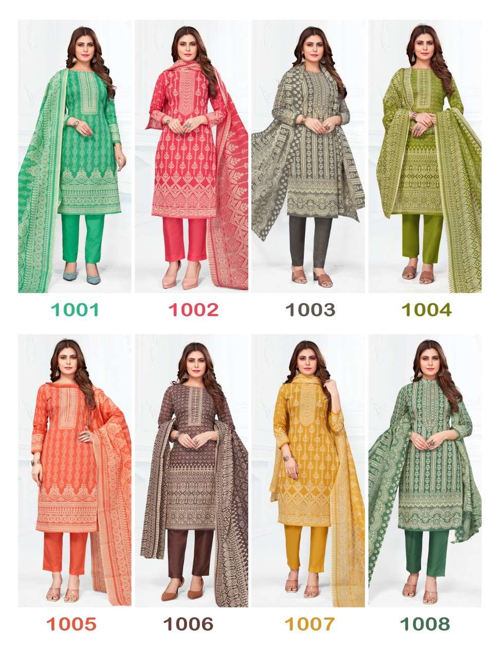 Ganeshji Pankhudi Vol 1 Heavy Cotton Unstitched Dress Materials On Wholesale