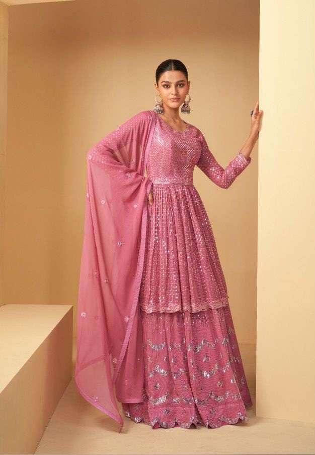 Gulkayra Designer Imlie Real Georgette Top Bottom With Dupatta On Wholesale
