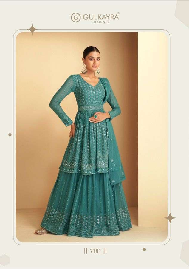 Gulkayra Designer Imlie Real Georgette Top Bottom With Dupatta On Wholesale