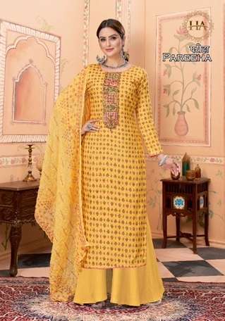 Harshit Fashion Pareeha Viscose Rayon Suits By Alok Suits On Wholesale