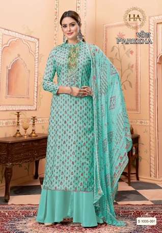 Harshit Fashion Pareeha Viscose Rayon Suits By Alok Suits On Wholesale