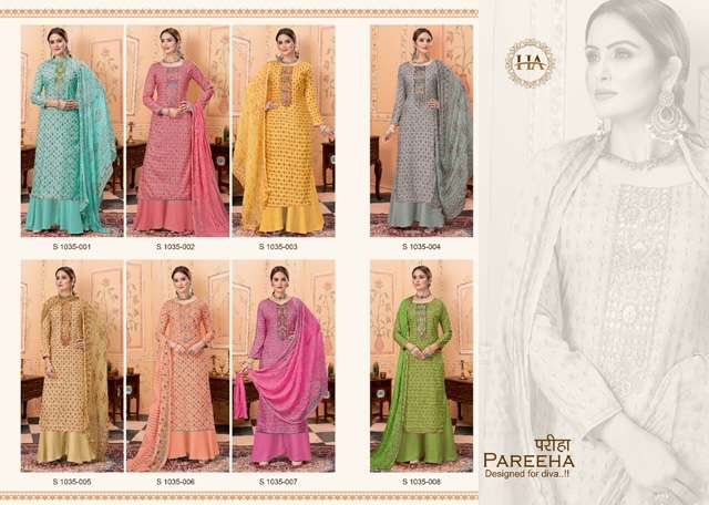 Harshit Fashion Pareeha Viscose Rayon Suits By Alok Suits On Wholesale