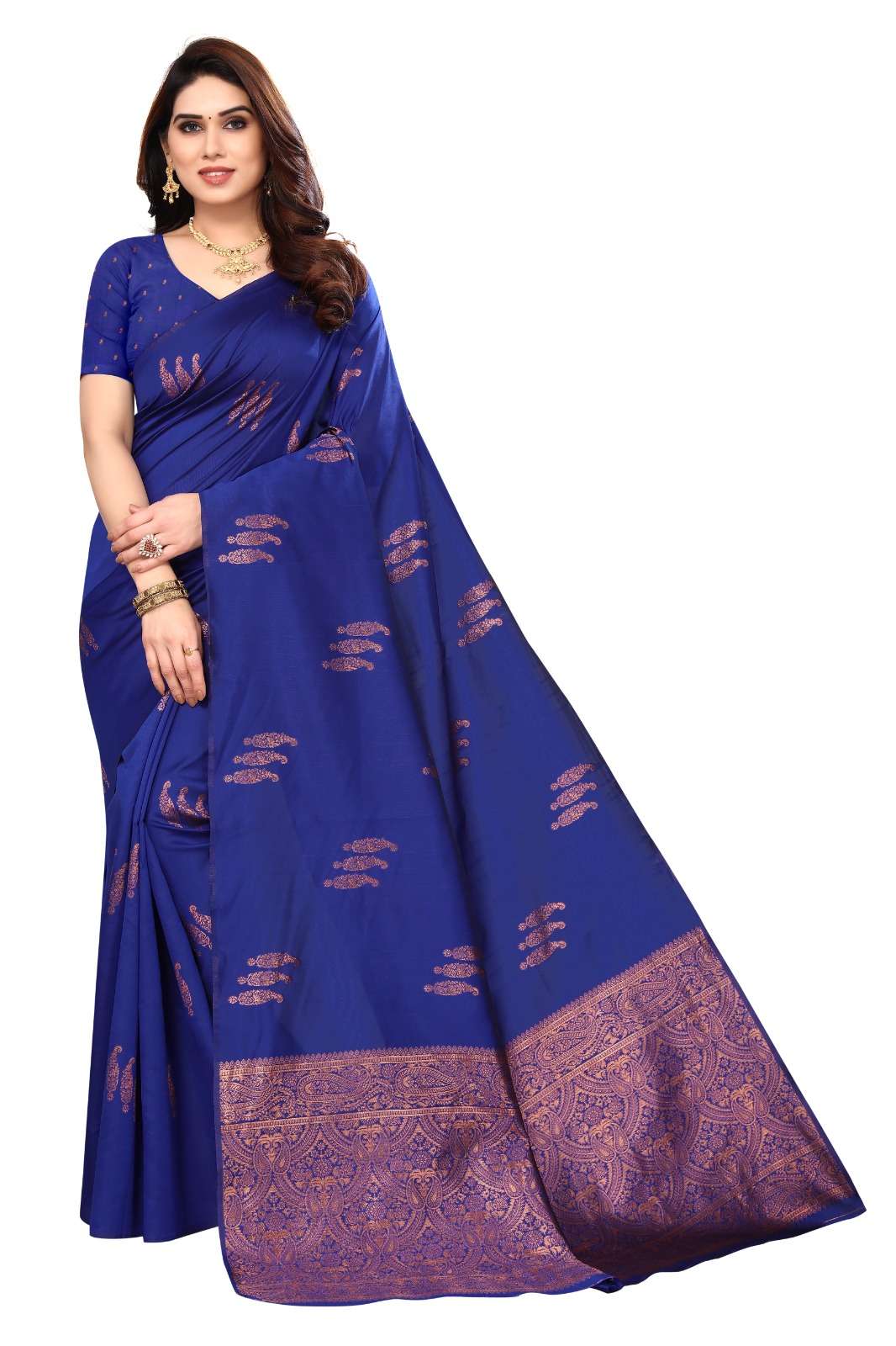 Jacquard 111 Ocassional Fancy Banarasi Saree On Wholesale