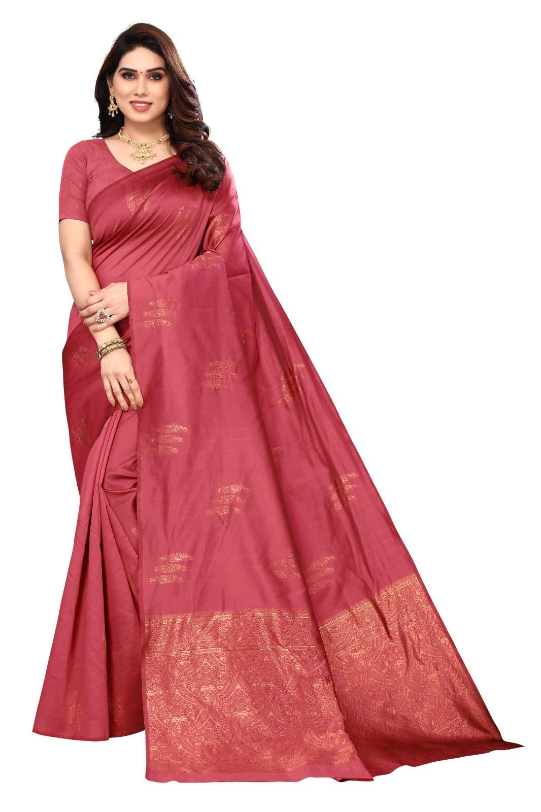 Jacquard 111 Ocassional Fancy Banarasi Saree On Wholesale
