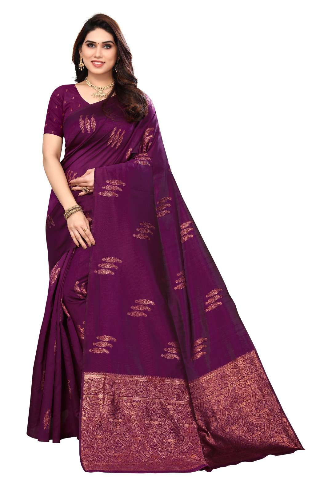 Jacquard 111 Ocassional Fancy Banarasi Saree On Wholesale