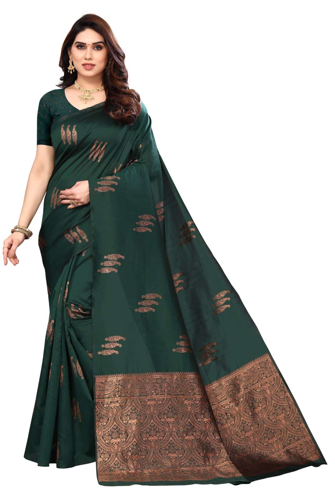 Jacquard 111 Ocassional Fancy Banarasi Saree On Wholesale