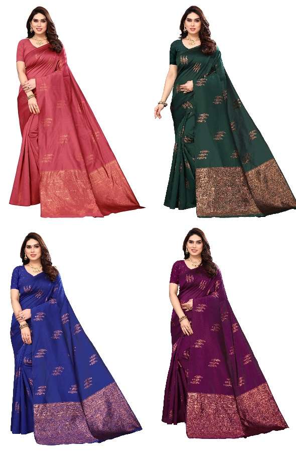Jacquard 111 Ocassional Fancy Banarasi Saree On Wholesale