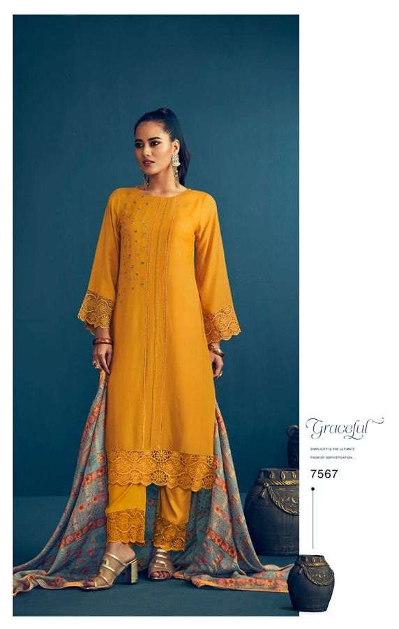 Jayvijay Presents Raabta Vol 2 Pure Moga Silk Embroidery With Handwork On Wholesale