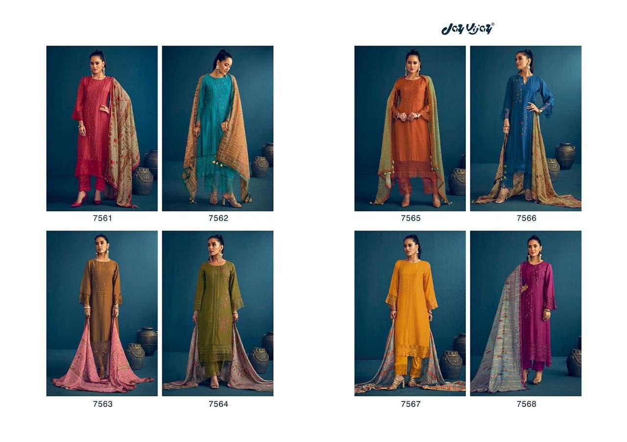 Jayvijay Presents Raabta Vol 2 Pure Moga Silk Embroidery With Handwork On Wholesale