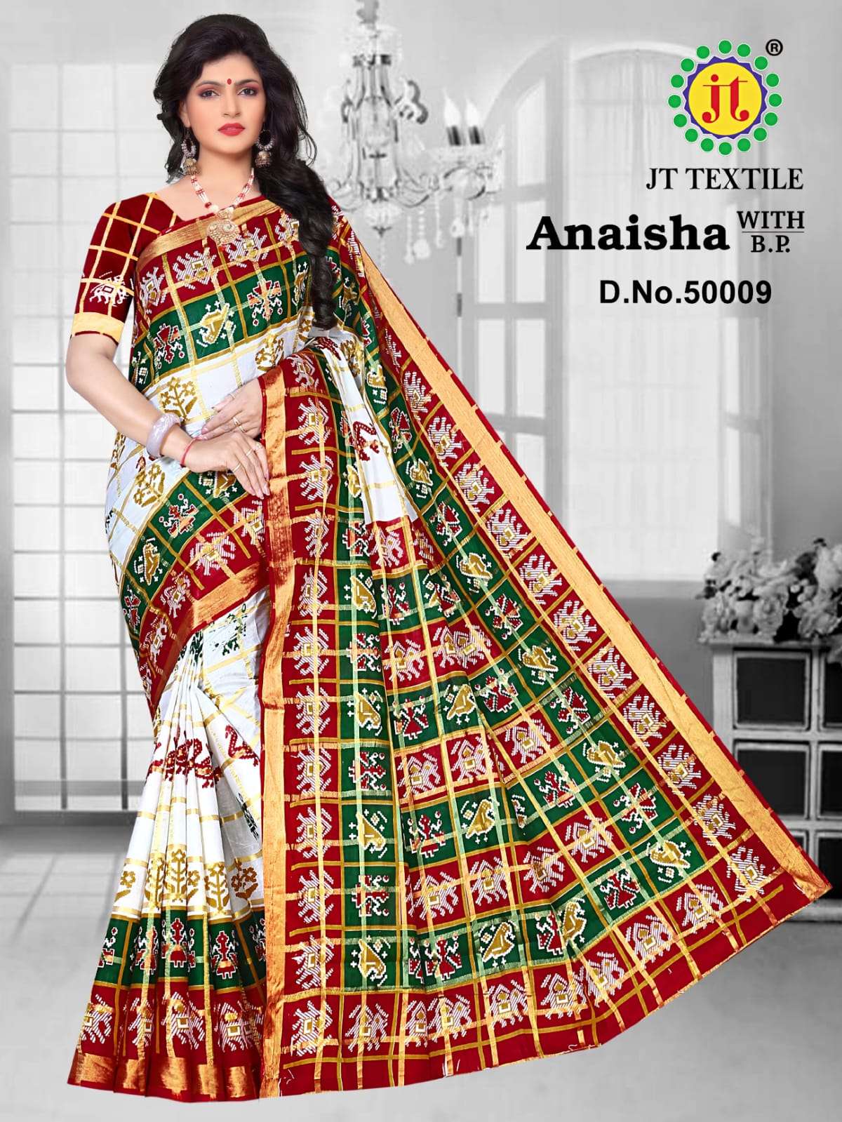 Jt Anaisha Vol 50 Cotton Jari Check Saree On Wholesale