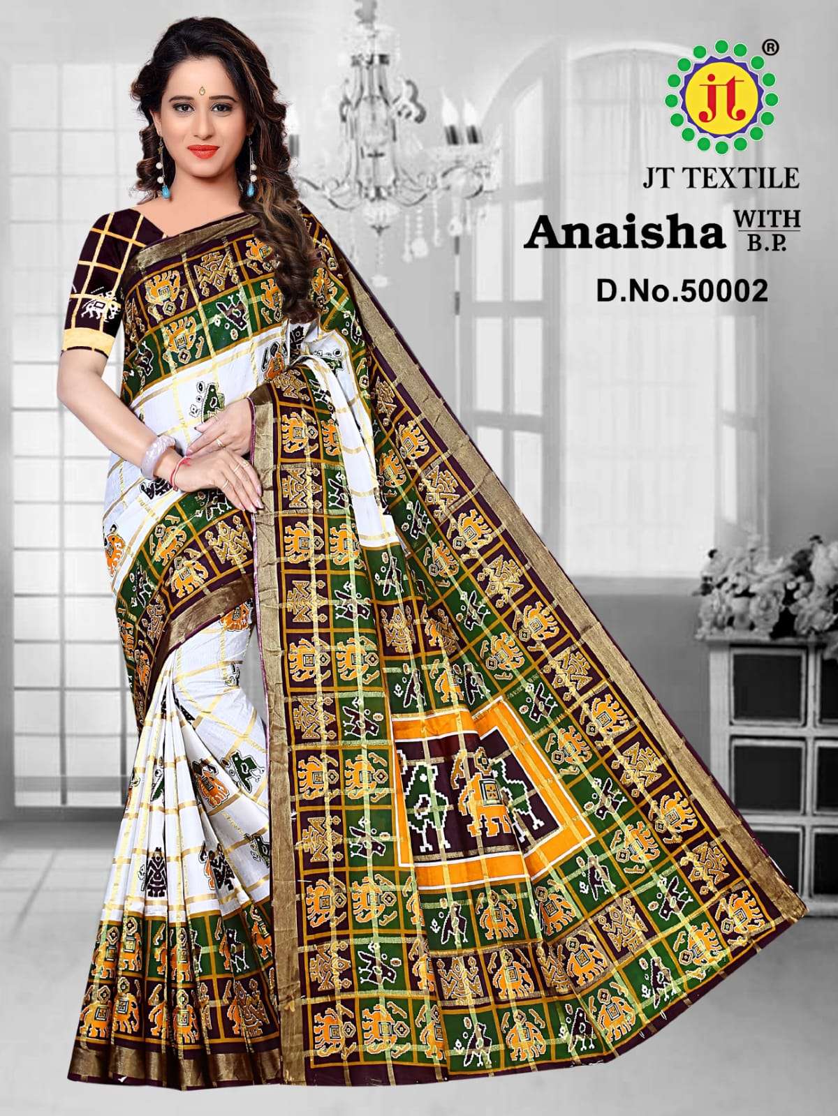 Jt Anaisha Vol 50 Cotton Jari Check Saree On Wholesale
