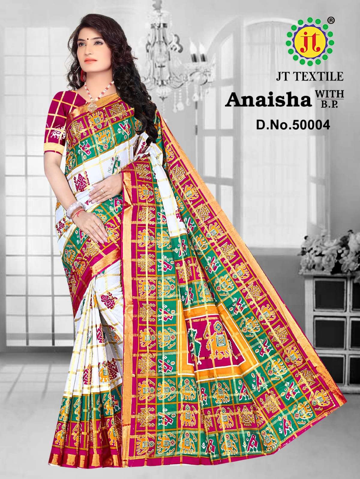 Jt Anaisha Vol 50 Cotton Jari Check Saree On Wholesale