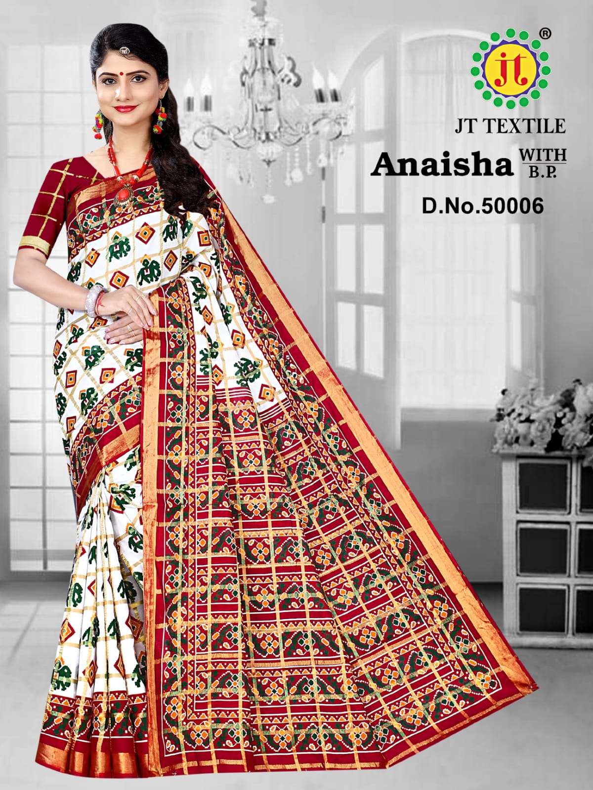 Jt Anaisha Vol 50 Cotton Jari Check Saree On Wholesale