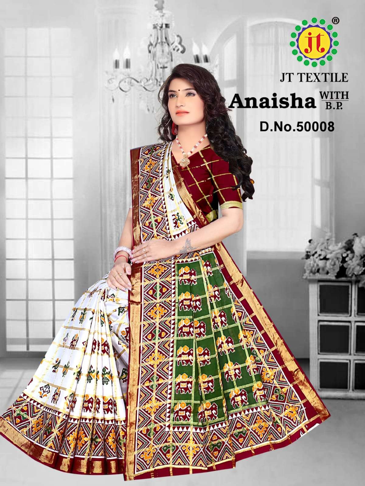 Jt Anaisha Vol 50 Cotton Jari Check Saree On Wholesale