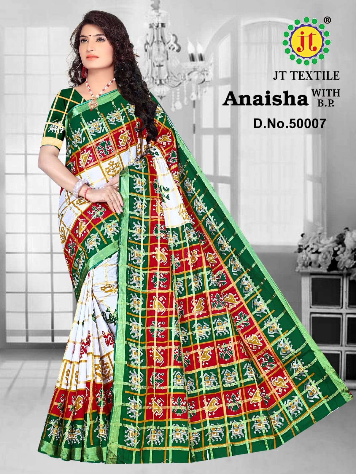 Jt Anaisha Vol 50 Cotton Jari Check Saree On Wholesale