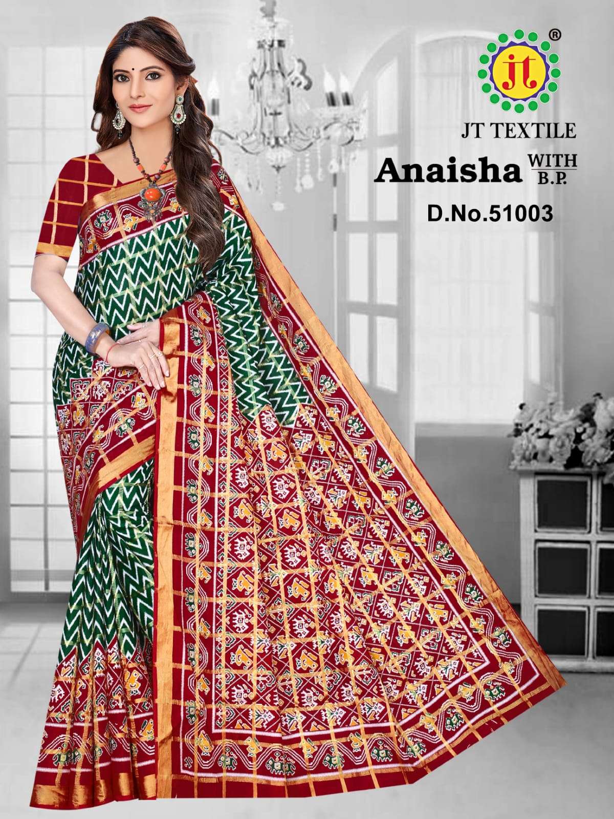 Jt Anaisha Vol - 51 Pure Cotton Jari Check Saree On Wholesale