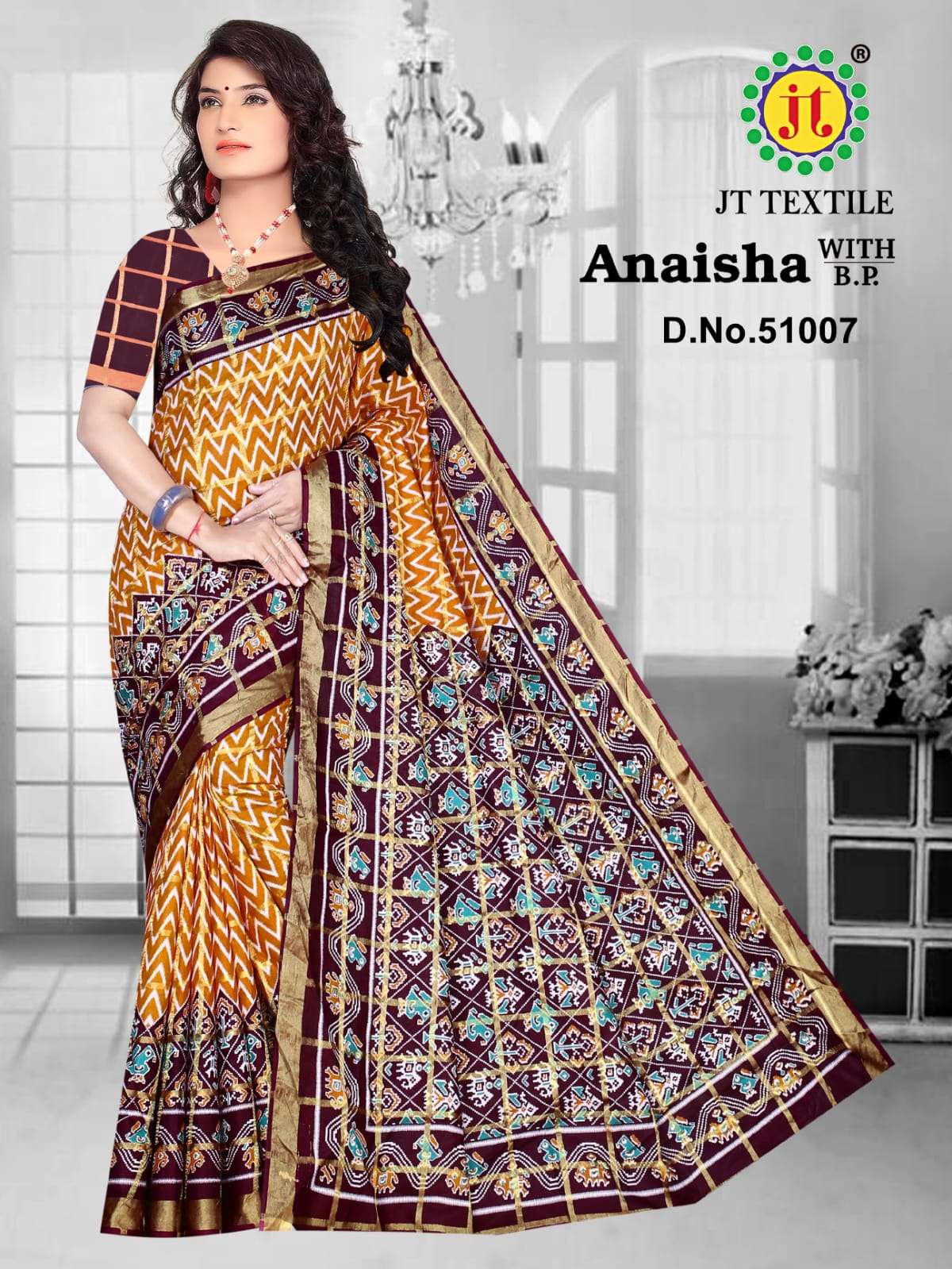 Jt Anaisha Vol - 51 Pure Cotton Jari Check Saree On Wholesale