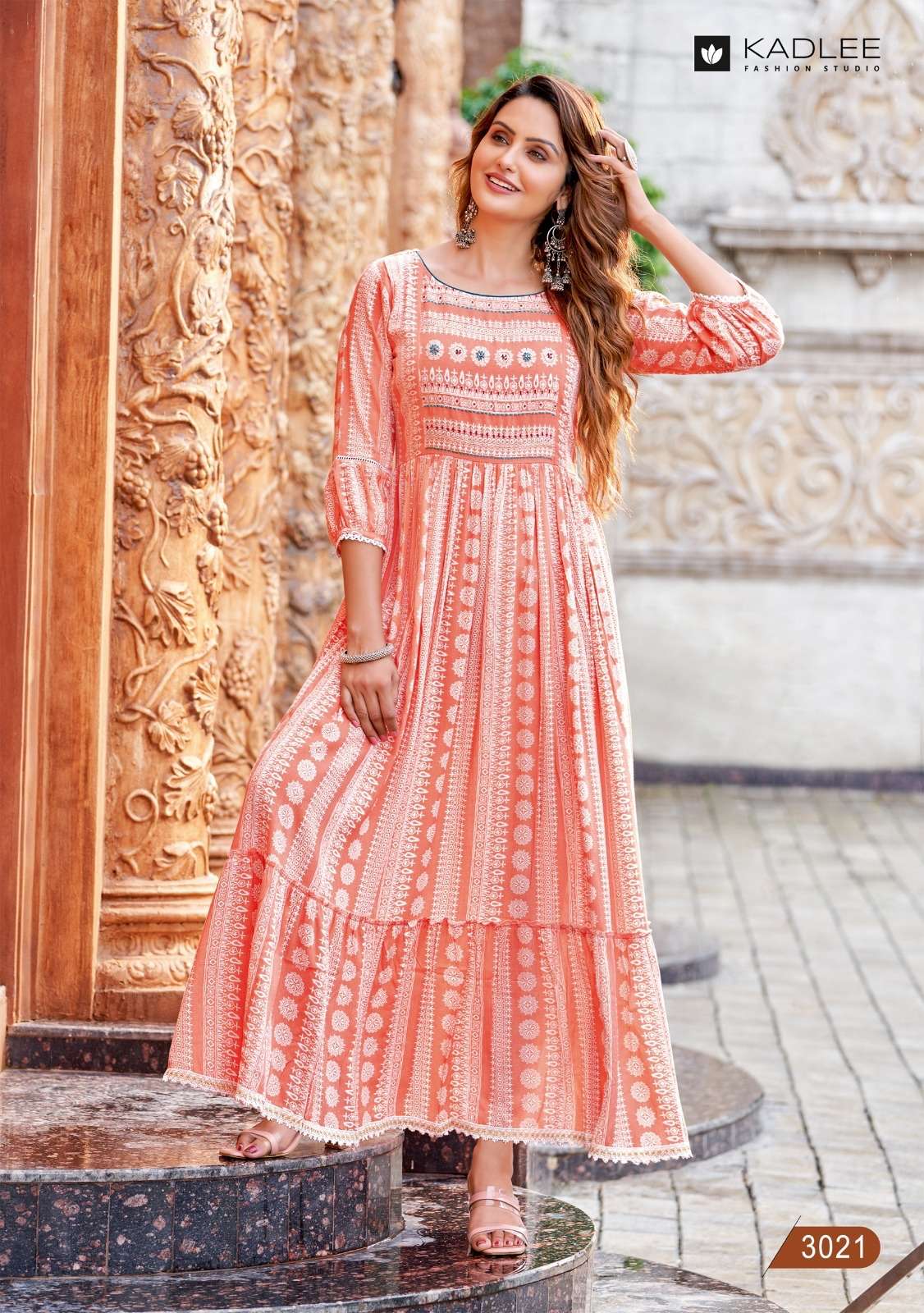 Kadlee Sameera vol 2 Stylish Long Kurti Rayon Wrinkle Print On Wholesale