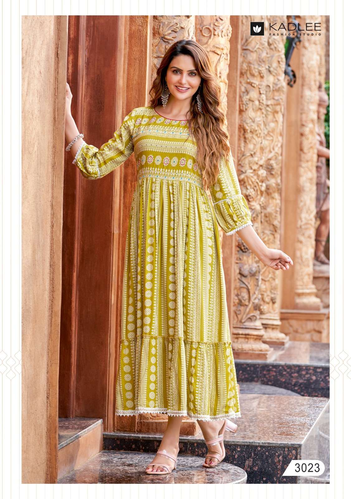 Kadlee Sameera vol 2 Stylish Long Kurti Rayon Wrinkle Print On Wholesale