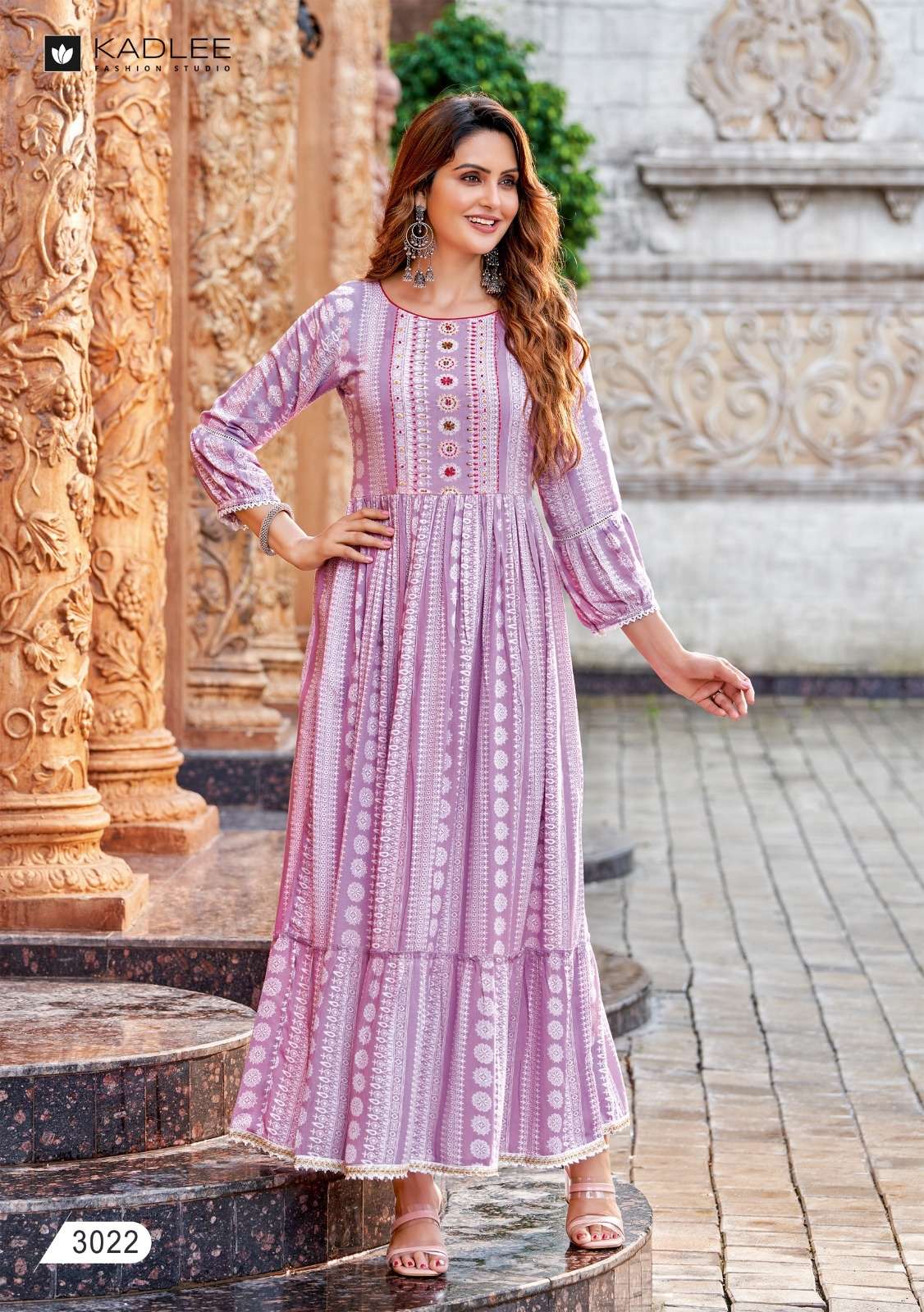 Kadlee Sameera vol 2 Stylish Long Kurti Rayon Wrinkle Print On Wholesale