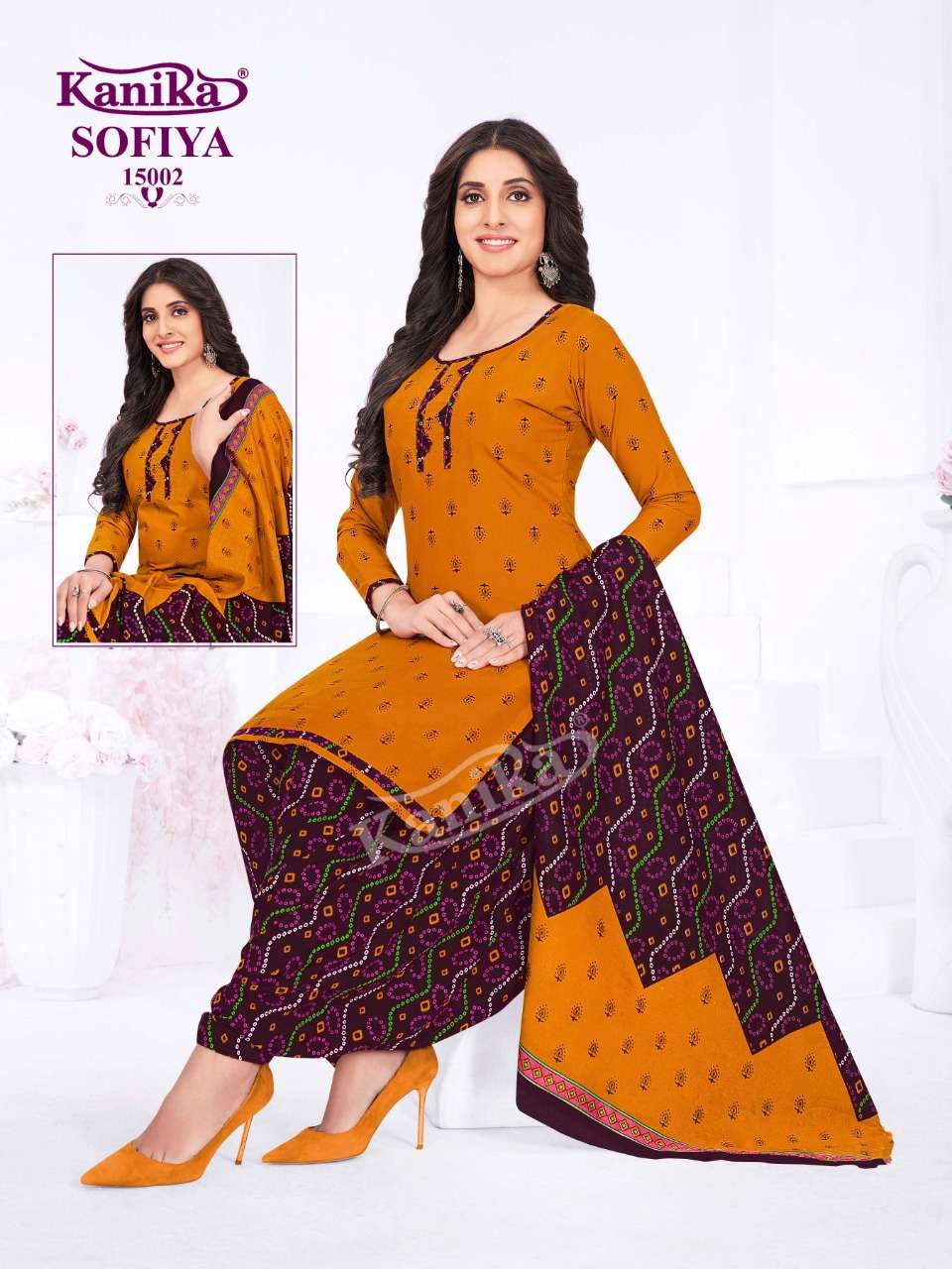 Kanika Sofiya Vol-15 Kurti Patiyala With Dupatta Readymade On Wholesale