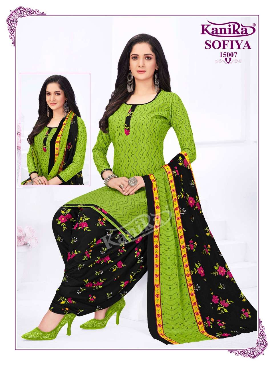 Kanika Sofiya Vol-15 Kurti Patiyala With Dupatta Readymade On Wholesale