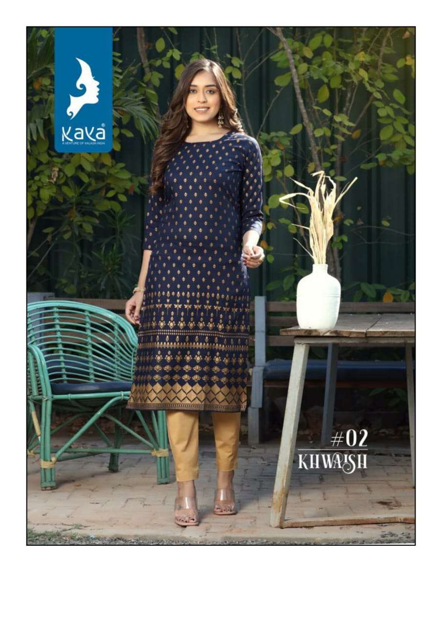 Kaya Khwaish Rayon Fancy Kurtis On Wholesale