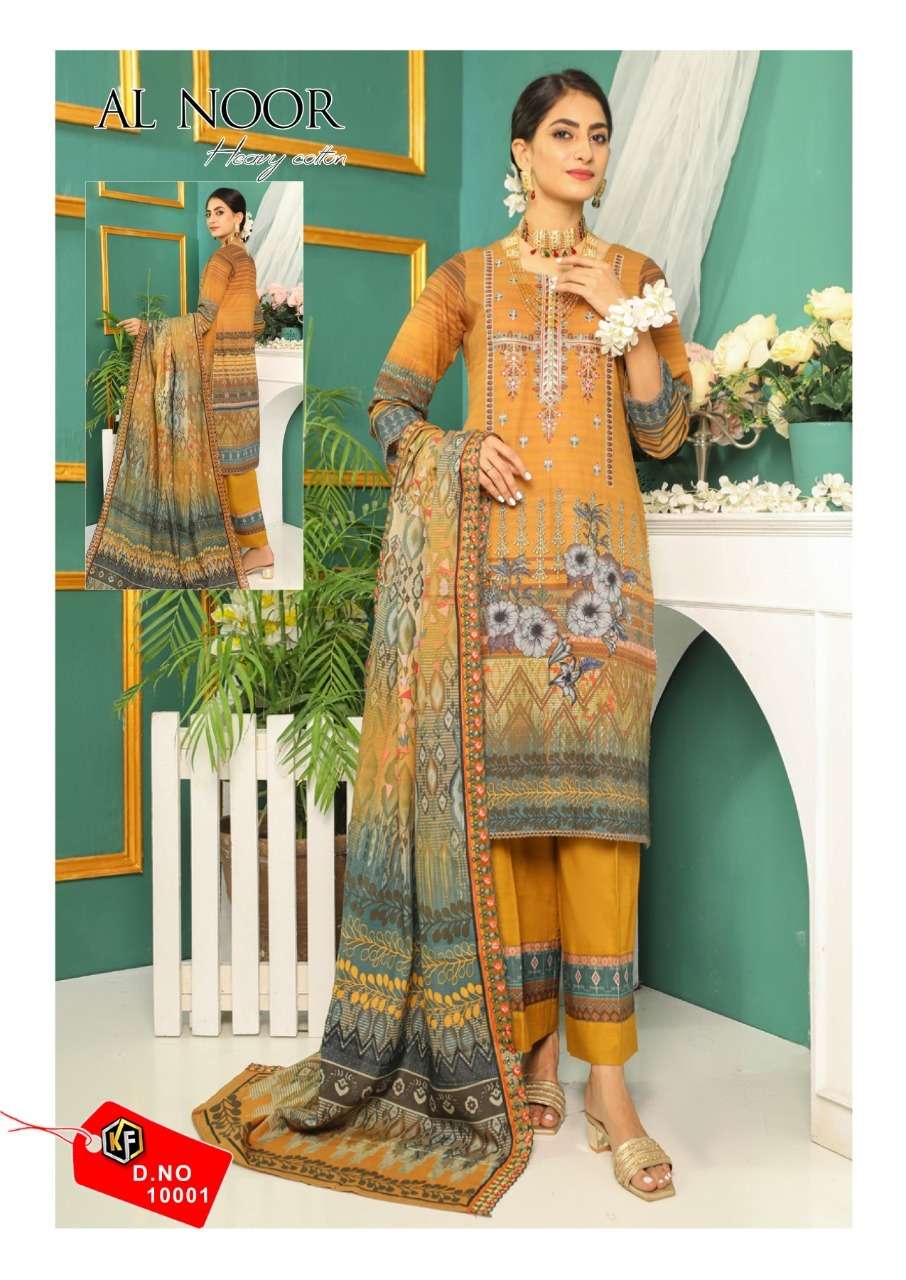 Keval Fab Al Noor Heavy Cotton Printed Karachi Suits On Wholesale