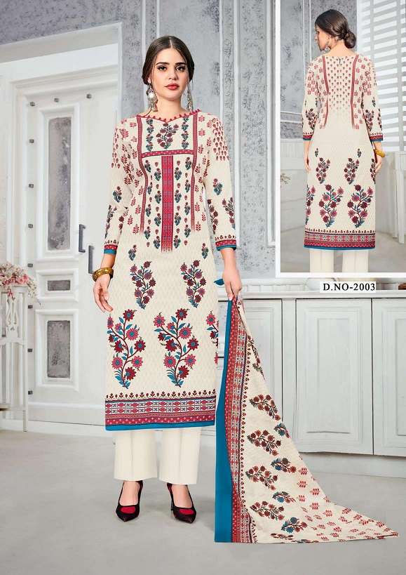 Kiana Gulnaaz Vol 2 Heavy Cotton Print Top Bottom With Dupatta On Wholesale  