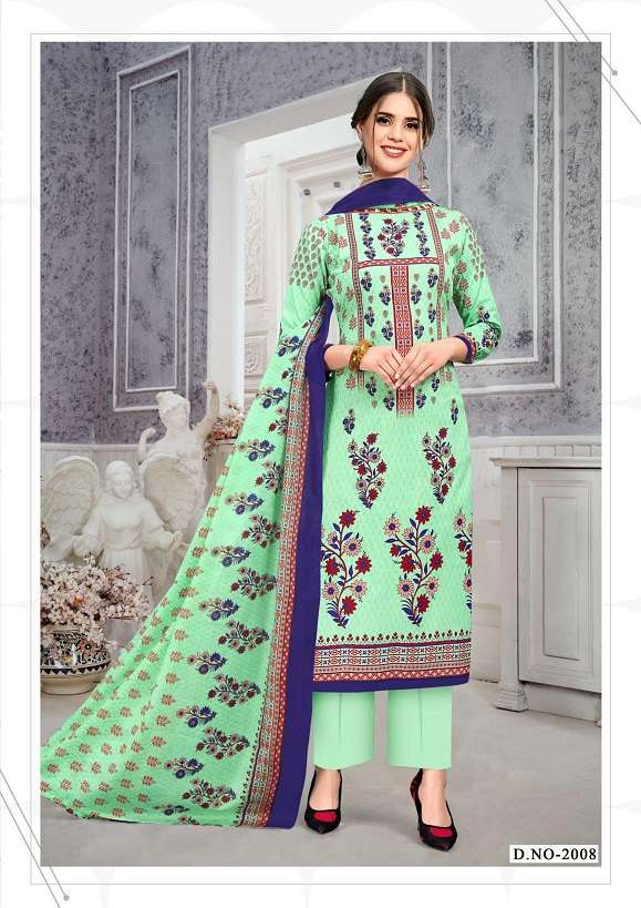 Kiana Gulnaaz Vol 2 Heavy Cotton Print Top Bottom With Dupatta On Wholesale  