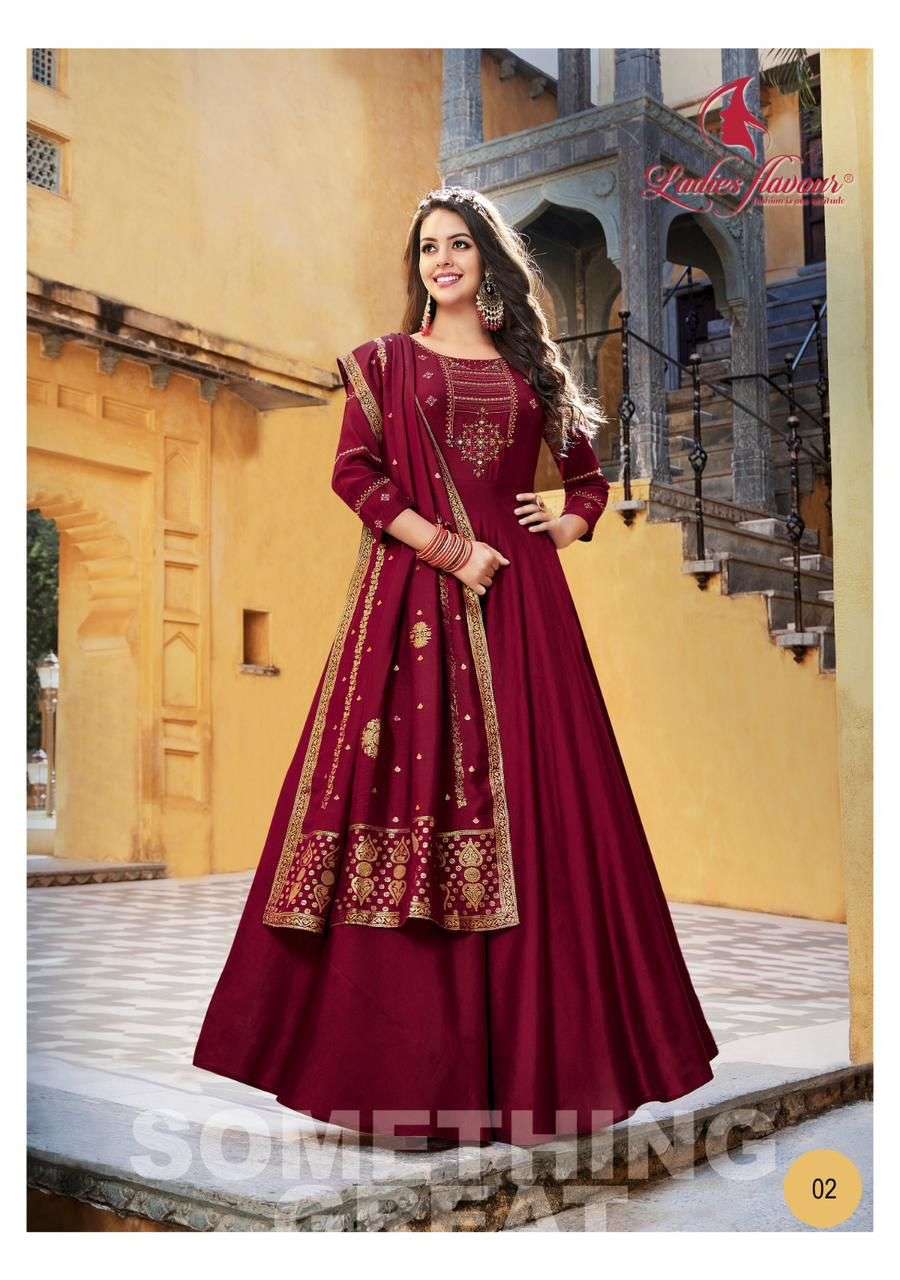 Ladies Flavour Launch Premium Wedding Collection Gown Dupptta Catlogue On Wholesale