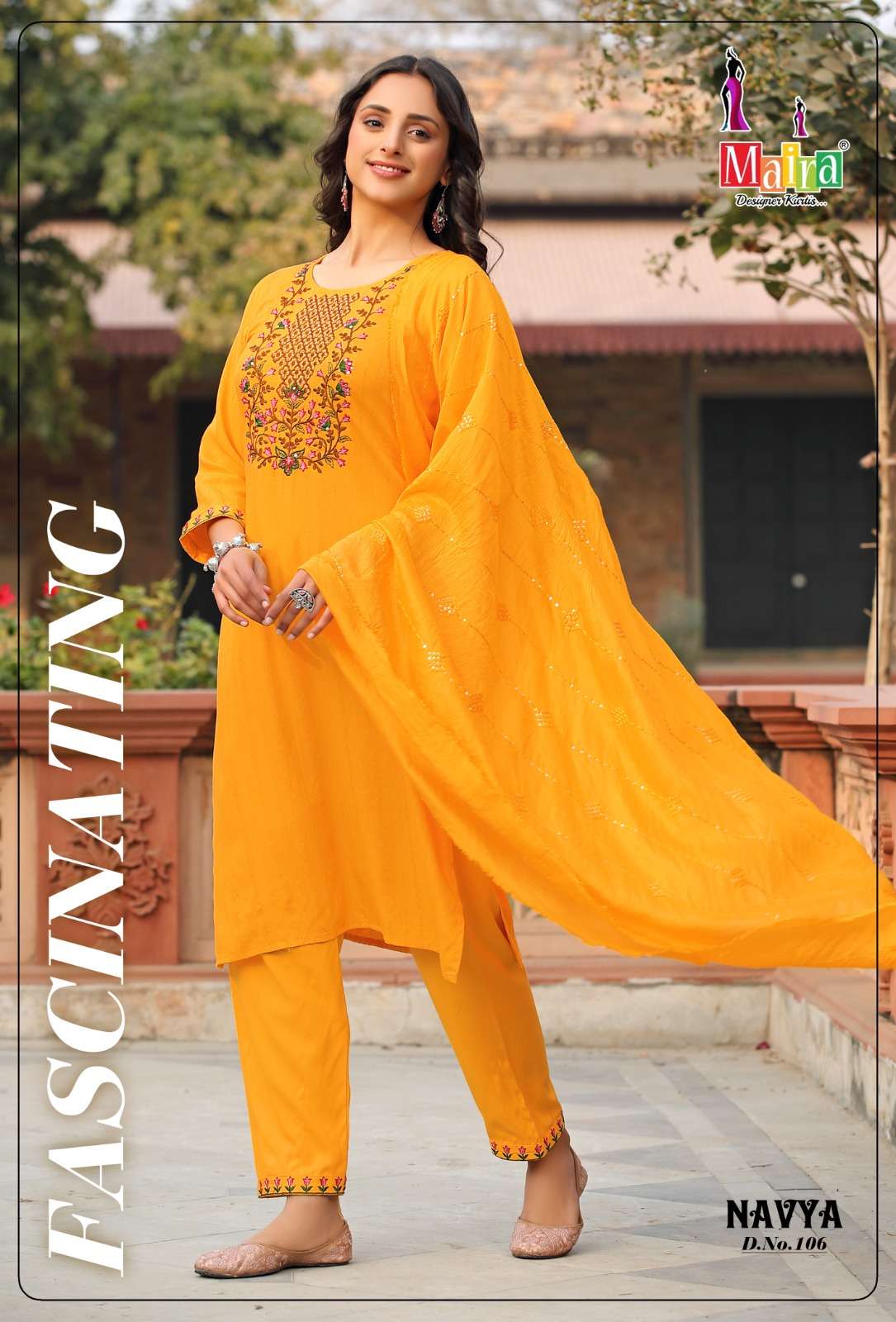 Maira Navya Vol 1 Heavy Fancy Viscose Bombay Material Kurti Pent With Dupatta On Wholesale