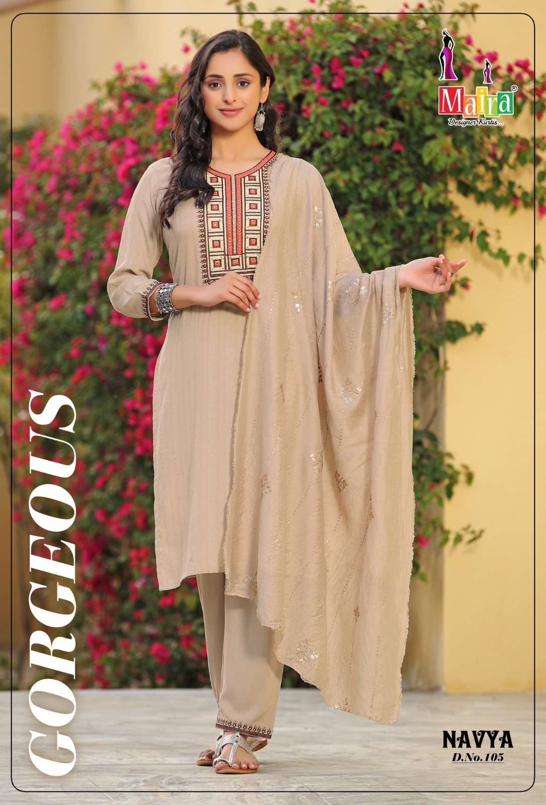 Maira Navya Vol 1 Heavy Fancy Viscose Bombay Material Kurti Pent With Dupatta On Wholesale