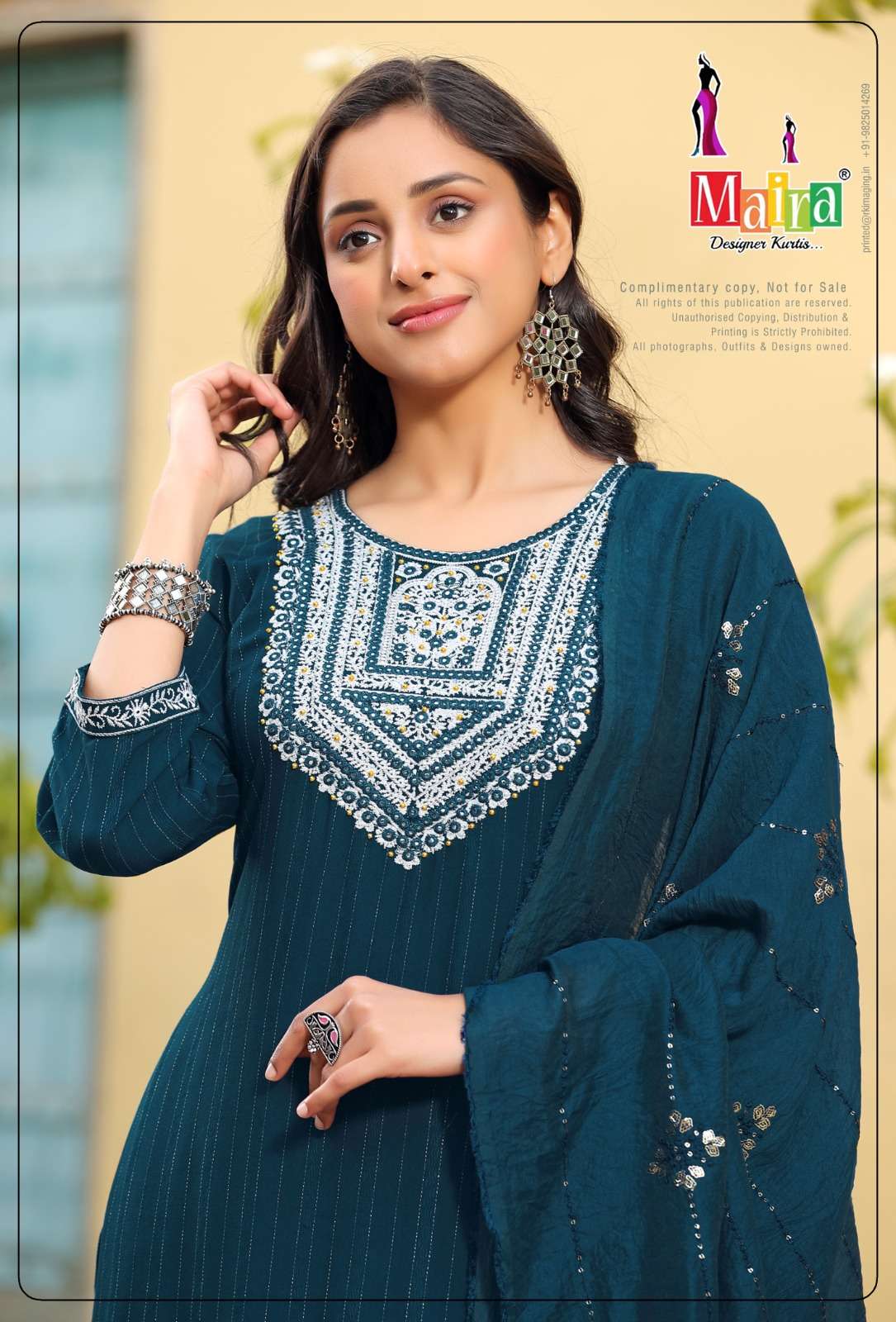 Maira Navya Vol 1 Heavy Fancy Viscose Bombay Material Kurti Pent With Dupatta On Wholesale